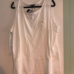 Tommy Hilfiger Sleeveless Top in White. Size 2X.